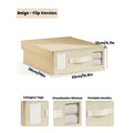 Axyaa Bed Sheet Storage Box: Visible Window, Large Capacity, Foldable Organizer