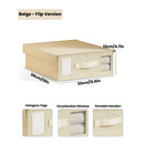 Axyaa Bed Sheet Storage Box with Visible Window, Large Capacity, Handle
