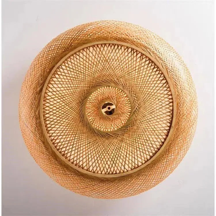 Axyaa Bamboo Rattan Lantern Ceiling Light for Living Room Bedroom