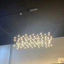 Axyaa Stainless Steel Chandelier: Modern Luxury for Living Room, Cafe, or Bar