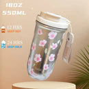 Axyaa Sakura Titanium Thermal Water Bottle - Stainless Steel Vacuum Tumbler
