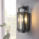 Axyaa Outdoor Glass Wall Lamp for Villa Courtyard, Waterproof American Style Bedside Light