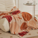 Axyaa Fluffy Microfiber Pumpkin Throw Blanket; Soft, Warm, Cozy for Home, Camping, Travel