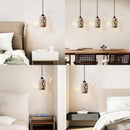 Axyaa Natural Yellow Stone Hanging Pendant Light for Bedroom and Living Room