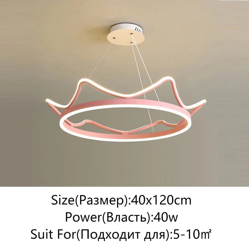 Modern Nordic LED Crown Chandelier by Axyaa - Elegant Lighting Fixture for Dining Room