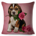 Axyaa Cartoon Dog Linen Pillowcase 45*45cm