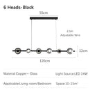 Axyaa LED Glass Chandelier for Living Dining Office Interior