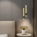 Axyaa Nordic Copper Pendant Light LED Hanging Lamp for Bedroom Dining Room Decor