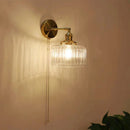 Axyaa Nordic Glass Wall Lamp with Rotary Switch - Minimalist LED Interior Lighting