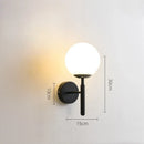 Axyaa Glass Ball LED Wall Lights: Modern Nordic Bedroom Lamp
