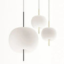 White Glass Pendant Lamp for Modern Living Room by Axyaa