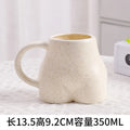 Axyaa Ceramic Creativity Butt Coffee Mugs 350ml Heat Resistant Porcelain Travel Cup