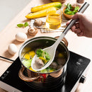 Axyaa Silicone Kitchenware Set: Spatula, Strainer, Spoon, Clip, Utensils - White, 6pcs