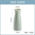 Axyaa White Ceramic-Style Plastic Flower Vase Pot for Home Decoration