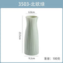 Axyaa White Ceramic-Style Plastic Flower Vase Pot for Home Decoration