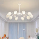 Axyaa Modern Orchid Chandeliers: Luxury LED Lighting Fixtures for Home Decor.
