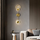 Axyaa Luxury Gold Plated LED Wall Lamp for Modern Decor