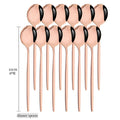 Axyaa Rose Gold Stainless Steel Cutlery Set - 12 Pieces