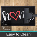 Axyaa Indoor Outdoor Non-Slip Doormat with Cute Letters for Front Door & Garden