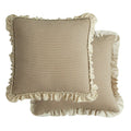 Axyaa Sand-Washed Cotton Lace Throw Cushion Cover with British Style, for Stylish Sofas.