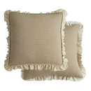 Axyaa Sand-Washed Cotton Lace Throw Cushion Cover with British Style, for Stylish Sofas.