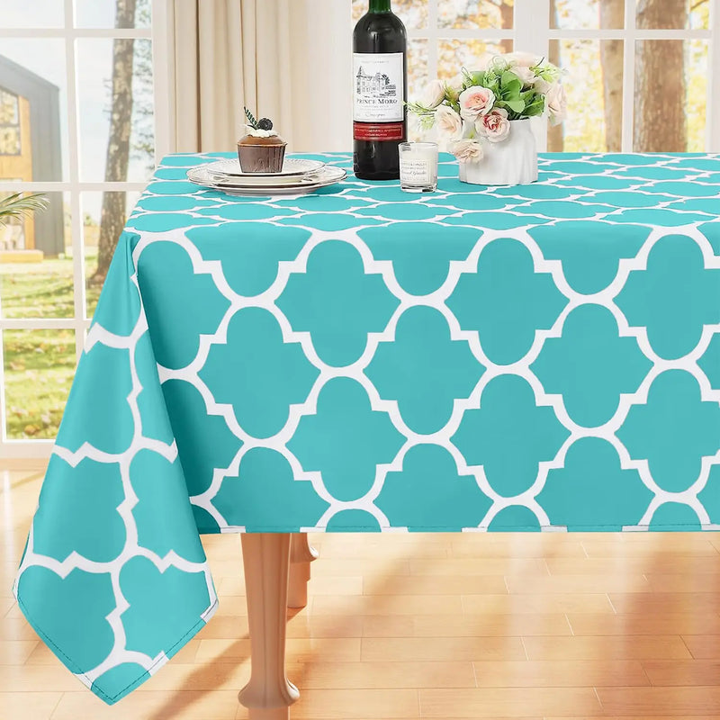 Axyaa Stain-Proof Washable Rectangle Tablecloth for Dining Room & Kitchen