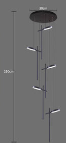 Axyaa Minimalist Bedroom Headboard Pendant Light with Adjustable Multiple Headlights