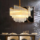 Axyaa Crystal Chandelier Pendant Light for Living and Dining Room Lighting