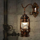 Axyaa Vintage Iron Lantern Kerosene Wall Lamp E27 Sconce Lights Fixture