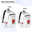 Axyaa Cartoon Dog Print Backpack for Student Schoolbag and Travel