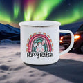 Axyaa Rainbow Enamel Dwarf Mug Set for BBQ Party, Easter & Breakfast.