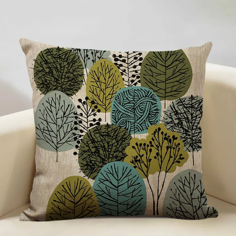 Nordic Style Cotton Tree Of Love Throw Pillow Cover 45x45CM Square Axyaa Brand