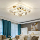 Axyaa Luxury Crystal Ceiling Chandelier, Dimmable LED Lights for Bedroom Decor