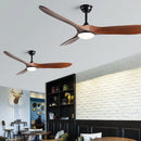 Axyaa Industrial Vintage Ceiling Fan with Remote Control - Retro Wood Blower