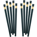 Axyaa Green Alloy Chopsticks 10 Pairs for Sushi Noodles & Chinese Korean Cuisine