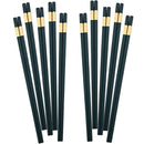 Axyaa Green Alloy Chopsticks 10 Pairs for Sushi Noodles & Chinese Korean Cuisine