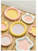 Axyaa Ceramic Heart Dessert Plate Set - Cute Tableware for Breakfast and More