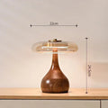 Axyaa Brass Glass LED Desk Lamp for Luxury Home Decor
