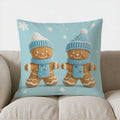 Winter Festive Tree & Gifts Pillow Cover by Axyaa - Sofa Bedroom Car Cushion Cover