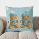 Winter Festive Tree & Gifts Pillow Cover by Axyaa - Sofa Bedroom Car Cushion Cover