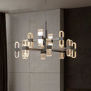 Axyaa LED Acrylic Chandelier: Modern Minimalist Designer Lighting for Home Decor