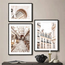 Axyaa French City Street Canvas Painting Nordic Wall Art Print for Home Decor