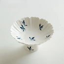 Axyaa Hand-painted Orchid Art Tea Dish High Foot Fruit Plate Cake Stand
