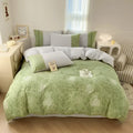 Axyaa Small Fresh 6D Printed Cotton Bedding Set - 4 Pieces