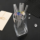 Axyaa Glass Straws: Reusable Transparent Drinking Straws for Tea, Coffee, and Cocktails