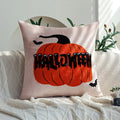 Axyaa Halloween Cartoon Embroidery Cushion Cover for Home Sofa Decor, 45x45 Square Pillowcase