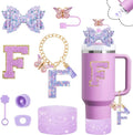 Axyaa Cup Set: Straw Topper, Boot, Stoppers, Handle Charms, Sticker for 30oz 40oz Tumbler