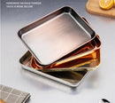 Axya Stainless Steel Baking Tray Set with Cool Rack - Non-Toxic & Dishwasher Safe