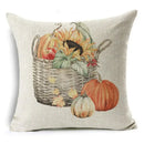 Axyaa Pumpkin Linen Pillow Cover Farmhouse Decor Sofa Car Cushion Case