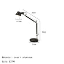 Axyaa Silver Aluminium Adjustable Table Lamp for Bedroom Study Reading